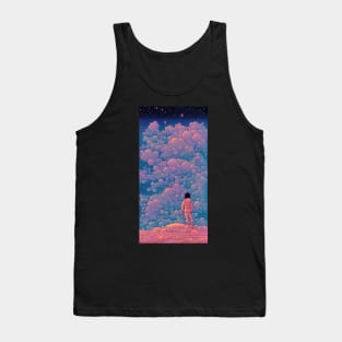 Girl On Strange Planet Star gazing Tank Top